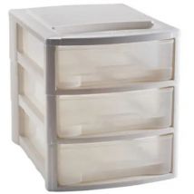 Midi Empire Kommode Blau 27x36x30 Cm, 3 Schubladen
