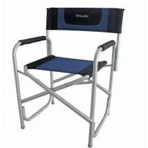 Fauteuil Director Accoudoirs en Mousse Noir/Bleu Camping Car - Midland