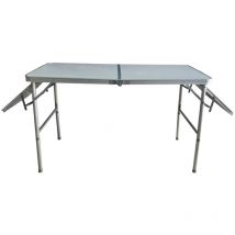 Midland - Table Pliante avec Rallonges Pieds Réglables 4 Couverts Camping Car