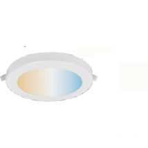 Vision-el - Foco empotrable de techo led regulable AC220/240V 18W 1440lm 100° IP40 IK08 Ø220mm - cct 3000K-6000K perforación Ø52mm