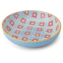 Mikasa – blaue Mosaik-Keramikschale – Durchmesser 21 cm – Höhe 5 cm – Fassungsvermögen 900 ml – spülmaschinenfest – mikrowellenfest