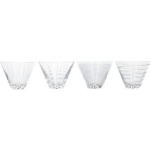 Cocktail-Toasting-Gläser, 290 ml, 4er-Set, Klarglas, Silber, 400 ml, 4er-Set - Mikasa