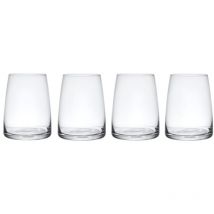Palermo Set di 4 calici da vino senza stelo in cristallo, 350ml - 100% cristallo senza piombo - Confezione regalo e lavabile in lavastoviglie - Mikasa