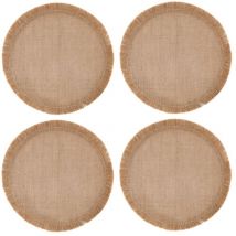 Sets de table ronds de toile de jute, set de 4 sets de table naturels de Everyday, 38cm - Mikasa
