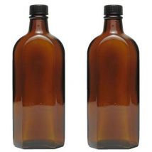 Viva-Haushaltswaren Medicina bottiglia in vetro marrone farmacista bottiglie con etichette 2x 250ml marrone