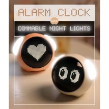 Mikodream Kinderwecker, Doppelalarm, Nachtlicht Mit Einstellbarer Helligkeit, Sprachsteuerung, Schlummerfunktion, Temperaturerkennung, Alarm