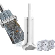 Lepmerk - Mikrofaser-Bodenreinigungssystem, waschbare Pads, wiederverwendbare Staubwischer mit 4 weichen Nachfüllpads,