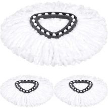 XVX - 3 panni in microfibra compatibili con la testina di pulizia Vileda Turbo 2 in 1 EasyWring & Clean [Bianco]