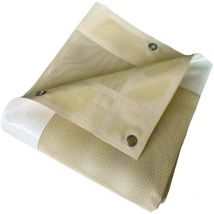 Mikroperforierte Sichtschutzplane 2,5x3m Elfenbein - 5 Jahre Garantie Tecplast Mp460bv - Durchlässige Pvc-plane - Made In France