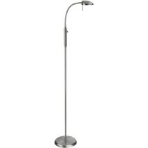 Firstlight Milan - led 1 Light Floor Lamp Brushed Steel