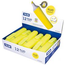 O evidenziatore giallo fluo punta smussata -12pz-. - Milan
