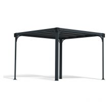 Palram - Milano 3000 Garden Gazebo - Polycarbonate - L309 x W309 x H225 - Grey
