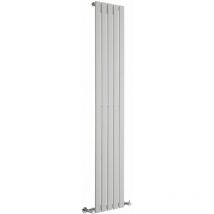 No Brand - Milano Alpha - Modern White Vertical Column Single Flat Panel Radiator - 1780mm x 350mm