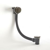 Milano Amara - Modern Overflow Bath Filler Tap and Pop Up Click Clack Waste - Brushed Copper