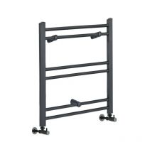 Artle - Modern Anthracite Straight Bar Heated Towel Rail Radiator - 600mm x 400mm - Milano
