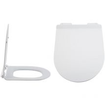 No Brand - Milano Overton – Modern White Toilet wc Quick Release Soft Close Seat – 360mm x 440mm