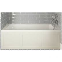 Richmond - White Traditional Bathroom 1700mm x 700mm Single Ended Bath - With Smoke Grey Front Panel - Milano