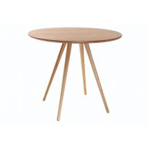 MILIBOO – Design-Esstisch rund – Eschenholz – Ø90 cm – 2,3 cm Tischplatte – Minimalistischer skandinavischer Stil – Selbstaufbau