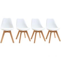 Design-Stühle Weiß 4er-Set pauline