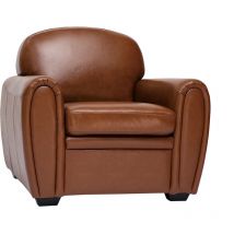 Brauner Vintage-Ledersessel club