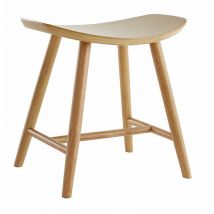 Hocker aus hellem Holz H46,5 cm demory