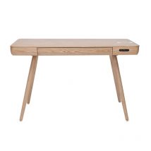 Vernetzter Multimedia-Schreibtisch aus massiver Esche clever