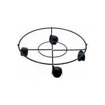 Portavaso Ruote Tondo Nero 40