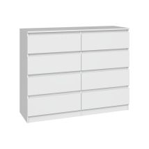 Hucoco - milán Cómoda contemporánea para dormitorio/salón/oficina 40x120x97 8 cajones deslizantes Unidad de almacenamiento Armario