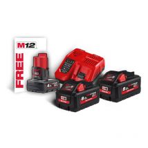 Milwaukee- Kit NRG M18 REDLITHIUM -ION HIGH OUTPUT 8.0Ah - M18HNRG-802