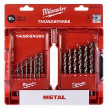 Milwaukee - Forets à métaux hss-g Thunderweb Cassette 19 pcs.