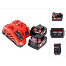 M18 NRG-502 Kit de démarrage sans fil 18 v 2x M18 B5 batterie 5,0 Ah + M12-18 fc chargeur ( 4933459217 ) - Milwaukee