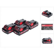 Milwaukee - Set M18 HB3 High Output: 4x Batteries 3,0Ah 18V Li-Ion avec indicateur de charge (4x 4932471069)