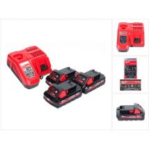 Milwaukee - Set M18 NRG-301 High Output 3x Batteries 3,0Ah 18V Li-Ion ( 3x 4932471069) + Chargeur M12-18FC (4932451079)