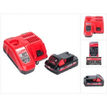 Milwaukee Set M18 NRG-301High Output: Batterie 3,0Ah 18V Li-Ion (4932471069) + Chargeur M12-18FC (4932451079)