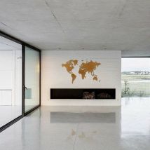 Mappa Del Mondo Murale Per Decorazione Murale 180x108cm Marrone