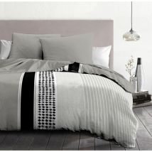 Parure de couette microfibre 240 x 260 cm - mimosa noir