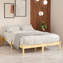 Minkurow - inlife Cadre de lit Bois de pin massif 180x200 cm uk Super King