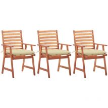 Minkurow - Furniture Limited - Chaises à manger d'extérieur lot de 3 et cous