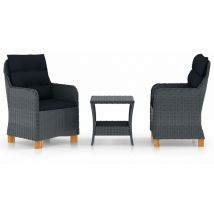 Minkurow - Furniture Limited - Salon de jardin 3 pcs avec coussins résine