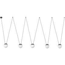 Faro Barcelona - Faro Mine 28376-5L - Lámpara colgante de techo de 5 luces de madera, gris oscuro, E27