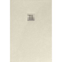 Mineralguss-duschwanne Extra Flach Sierra Schieferoptik Beige 100x200 Cm Ablaufschutz In Chrom