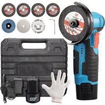 Rosahqnda - Mini amoladora angular con batería para lijar, separar y pulir azulejos, madera, piedra y acero.