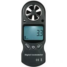 Lucky-88 - Mini Anémomètre Numérique Multifonction Portable Température et Hygromètre (Noir)