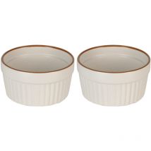 Mini-Auflaufform aus Porzellan, 2er-Set, 200 ml, ø 10 cm