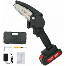 Mini Cordless Chainsaw, 4 Inch Mini Chainsaw, Small Electric Chainsaw with 2AH Battery Charger for Woodcutting Farming Garden Yard