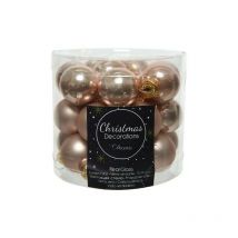 Mini bolas de cristal para colgar Beige dim 2,5 cm Caja de 24