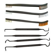 Mini brosse en nylon en fil de cuivre, brosse spéciale pour enlever les taches et la rouille - Lot de 7