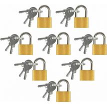 Lucky-88 - Mini Cadenas Clé, 8 Pcs Mini Cadenas Valise Conviennent pour les Valises les Sacs Polochons les Armoires et les Agendas, Cadenas à Bagages