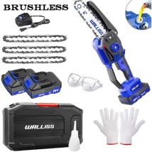 Mini Chainsaw Cordless, 6 Inch Electric Chain Saw Small Chainsaw Battery Powered, Yard Tools Garden Gifts for Men Dad Husband, Hand Saw for Branches