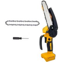 Teetok - Mini Chainsaw,6'' Cordless Brushless Chain Saw with Security Lock, Handheld Electric Chainsaw for Wood Cutting,Tree Branches, Garden